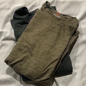 Rugged Long Sleeve Men's Tee 2 Pack Green and Brown size XL-NWOT